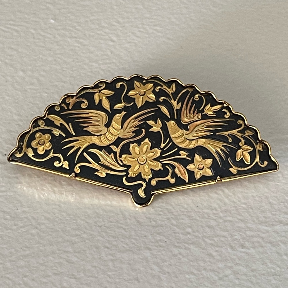 Vintage fan brooch - Picture 2 of 8